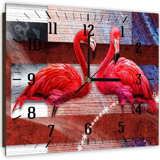Pair of Flamingos 2 Silent Wall Clock