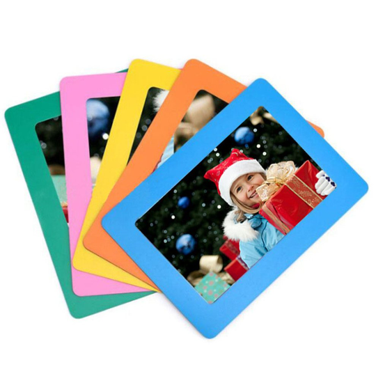 [5 Pack] SFTlite Magnetic Photo Frame Fridge Standard 4 x 6 Inch Postcard Size Magnetic Picture Frames for Fridge Set of 5 Colourful Standard...