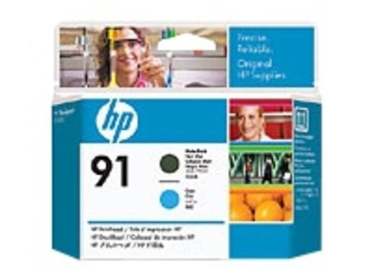 HP 91 Cyan & Matte Black Original DesignJet Printhead For use with - HP DesignJet Z6100's - C9460A
