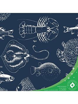 Contour Into The Deep Anti-Bacterial Navy Wallpaper