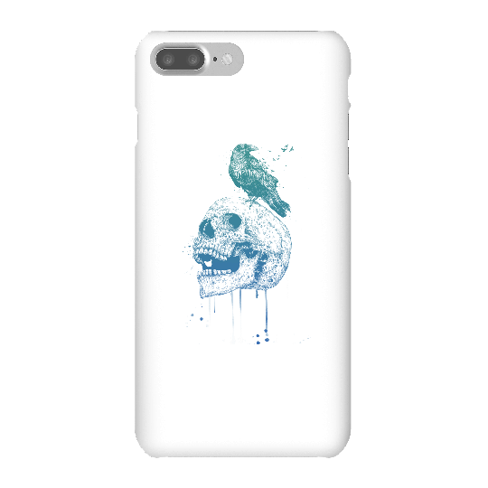 Balazs Solti Skull And Crow Phone Case for iPhone and Android - iPhone 7 Plus - Snap Case - Matte