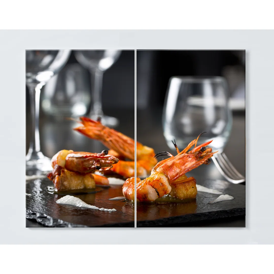 Shrimp Motif Magnetic Wall Mounted Cork Board