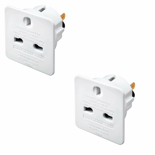 Masterplug UK to USA, China, Australia Travel Adapter, 2 Pack