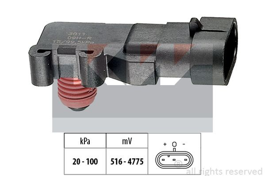 Air Pressure Sensor, height adaptation Made in Italy - OE Equivalent 493011 KW 493011