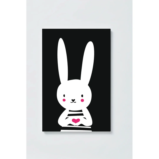 Hare Motif Magnetic Wall Mounted Cork Board