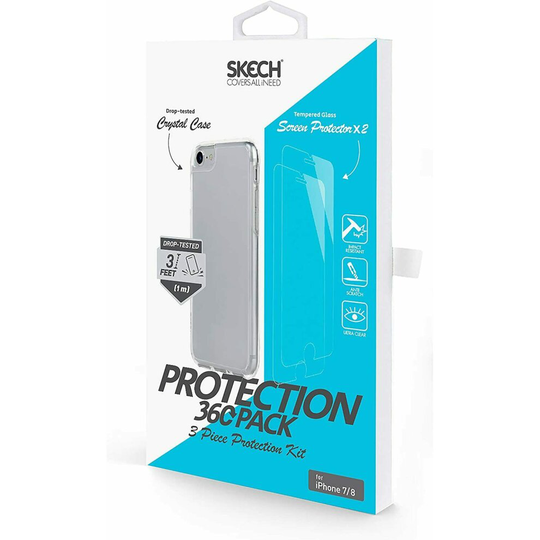 SKECH iPhone 2020 SE 7/8 Clear Phone Case Screen Protector