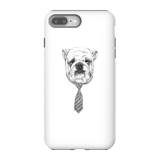 Balazs Solti Suited And Booted Bulldog Phone Case for iPhone and Android - iPhone 8 Plus - Tough Case - Matte