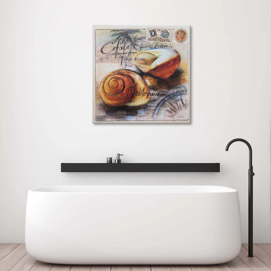 Canvas Print Shells Postcard Sea