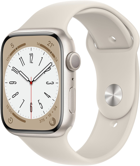 Apple Watch Series 8 GPS 45mm Alu Case/Starlight Sport Band