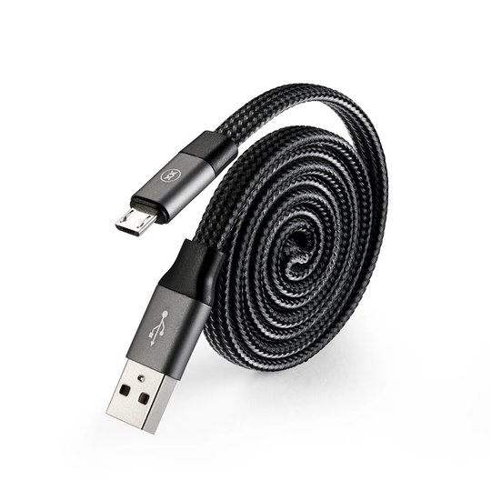 MIXX Self-Coil Travel Cable - USB to Micro USB - Space Grey