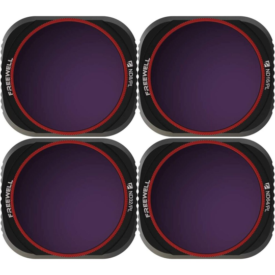 Freewell Bright Day - 4K Series - 4Pack ND8/PL, ND16/PL, ND32/PL, ND64/PL Camera Lens Filters compatible with Mavic 2 Pro Drone