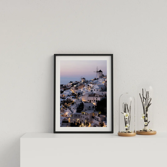 Hillside Village by Vouvart - Picture Frame Photograph