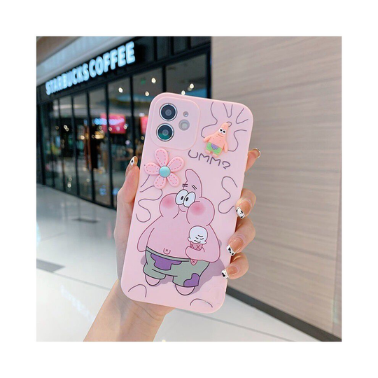 (SquarePants A, iPhone 12) Cute SpongeBob Patrick Star Soft Phone Case For iPhone