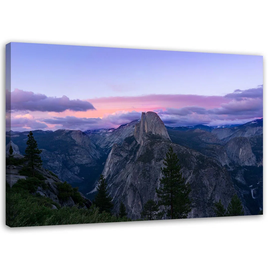 Canvas Print Mountain Purple Landscape Nature