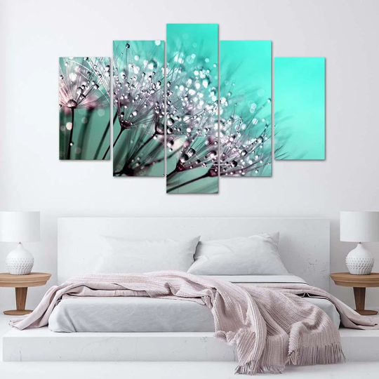 Canvas Print Blower Turquoise Flower