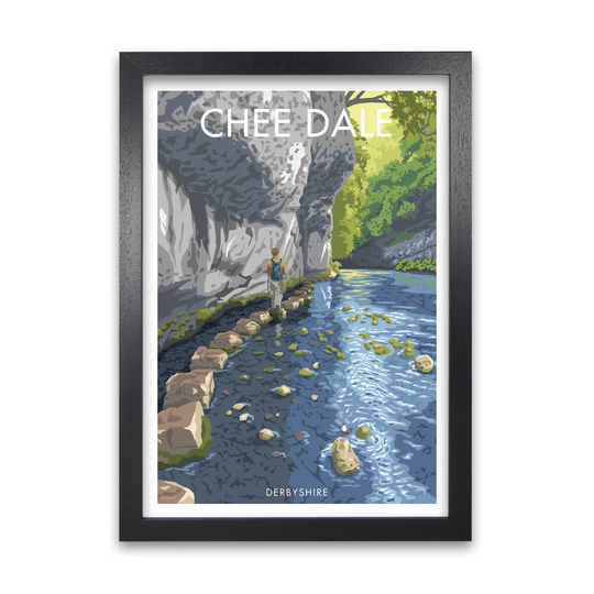 'Derbyshire Chee Dale' Graphic Art