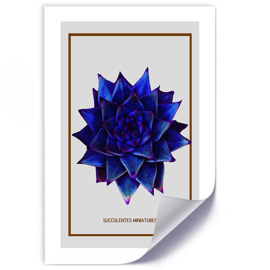 Poster, Blue Cactus