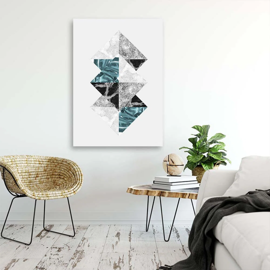Canvas Print Geometric Turquoise Abstract