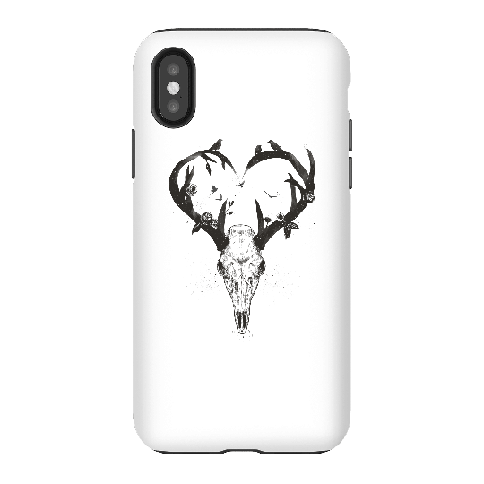 Balazs Solti Antlers Phone Case for iPhone and Android - iPhone X - Tough Case - Gloss