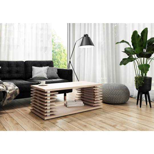 Veinis Floor Shelf Coffee Table with Storage