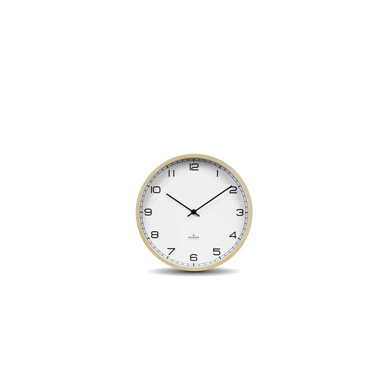 Huygens Wood Arabic Clock - White/25Cm
