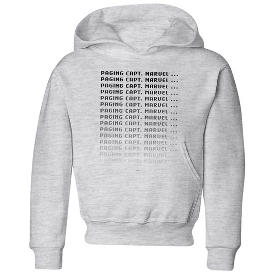 Captain Marvel Paging Kids' Hoodie - Grey - 3-4 Years - Grey