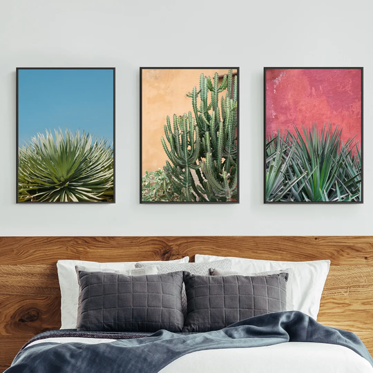 Colours of Senegal Triptych - 3 Piece Picture Frame Photograph Print Set on Paper