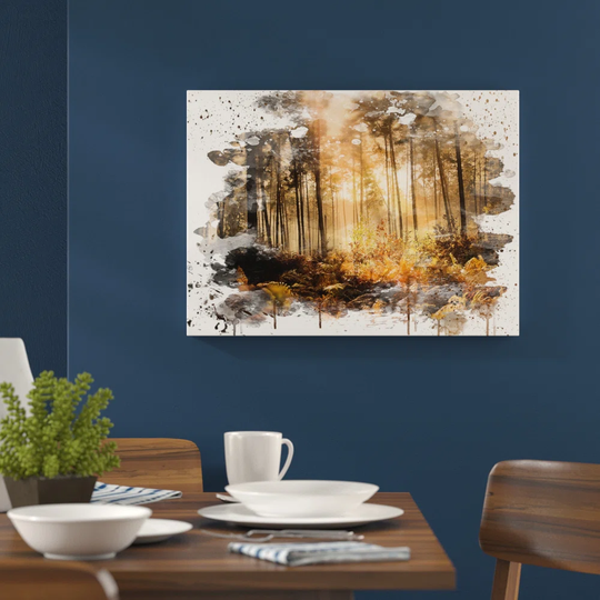 'Landscape Autumn Tree Forest' Graphic Art Print Poster
