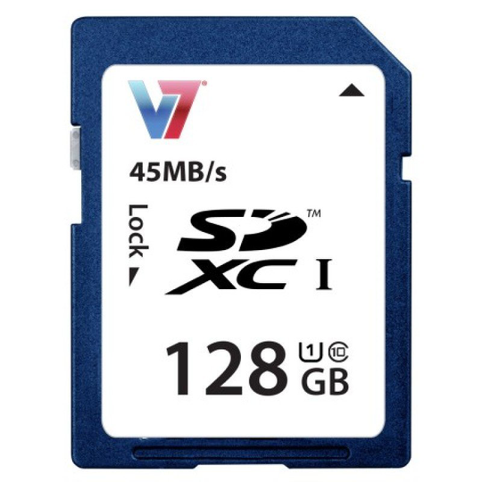 V7 128GB SDXC UHS-1 Memory Card