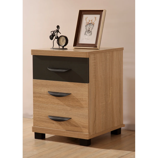 Rupp 3 Drawer Bedside Table