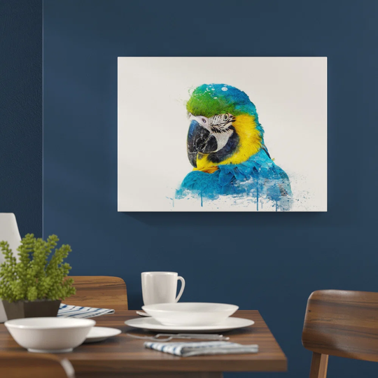 'Blue Parrot' Graphic Art Print Poster
