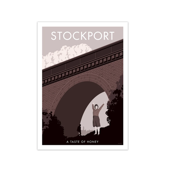 Stockport a Taste of Honey by Stephen Millership - Graphict Art Print on Paper