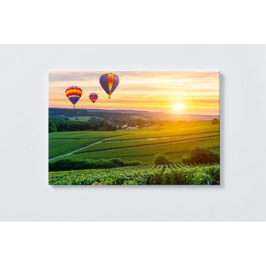 Hot Air Balloons Magnetic Wall Mounted Cork Board