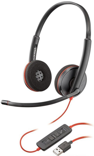 Poly BLACKWIRE C3220 USB-A Stereo Headset with Noise Cancelling Microphone - Works with Teams & Zoom
