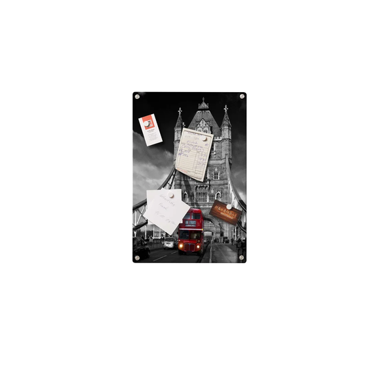 London Bridge Magnetic Wall Mounted Photo Memo Board