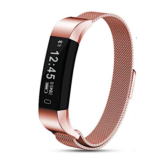Aquarius AQ115HR Signature Edition Fitness Tracker With Heart Rate Monitor - Metal Strap Rose Gold