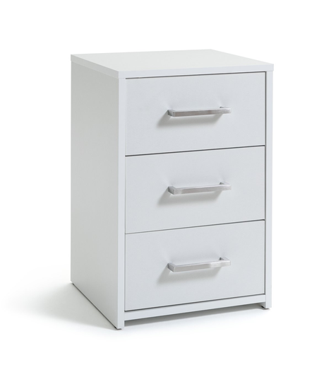 Argos Home Oslo 3 Drawer Bedside Table - White