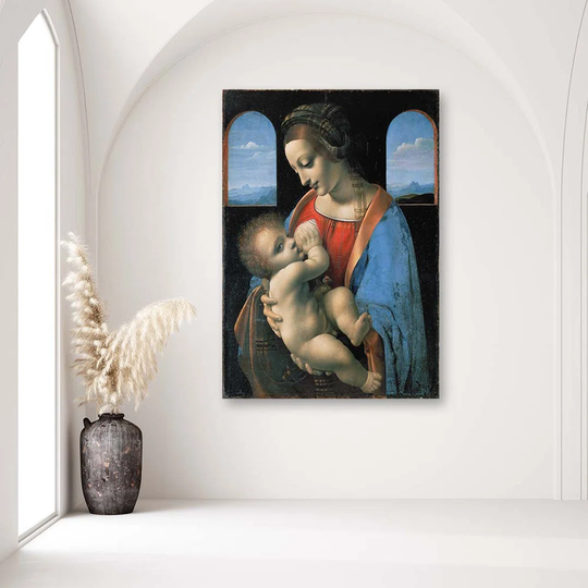 Canvas Print REPRODUCTION Madonna Litta - Da Vinci