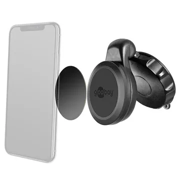Goobay Universal Magnetic Car Holder with Suction Cup - Black