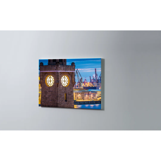 Hamburg Harbour Magnetic Wall Mounted Cork Board