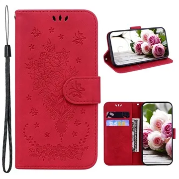Roses Series Motorola Moto E32 Wallet Case - Red
