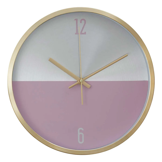 Interiors by PH Silver/Gold/Pink Finish Wall Clock