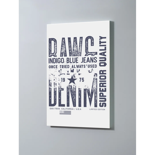 Denim Magnetic Wall Mounted Cork Board