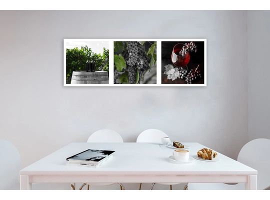 Canvas Print Grapes Leaves