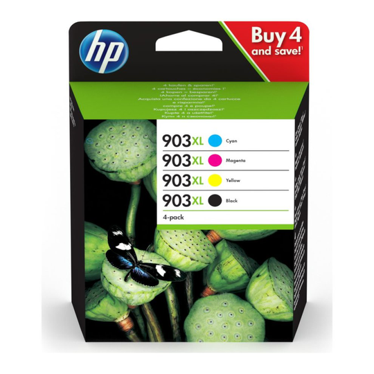 HP 903XL Cyan, Magenta, Yellow & Black Ink Cartridges, Cyan