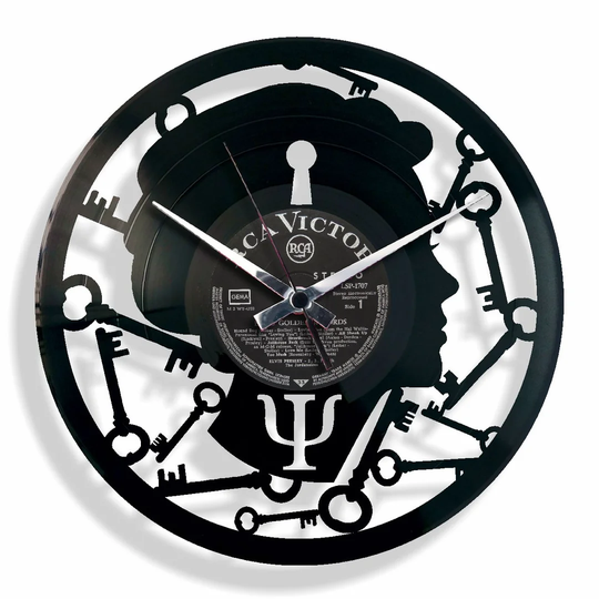Psychology Vinyl for Psychologists 30cm Silent Wall Clock
