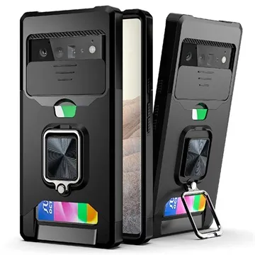 Multifunctional 4-in-1 Google Pixel 6 Pro Hybrid Case - Black