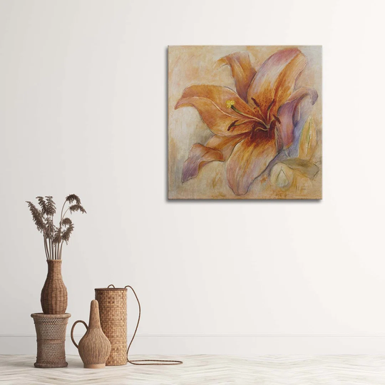 Canvas Print Lily Flowers Orange