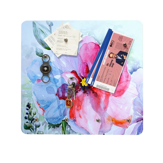 Flowers Magnetic Wall Mounted Photo Memo Board