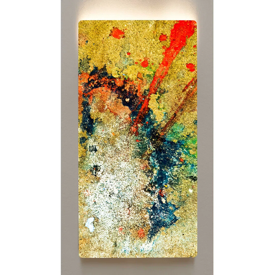 Backlight wall art M81 abstract art metal motif 60 x 120cm on a magnetic board